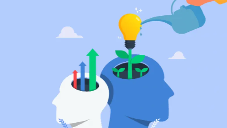 Infographic of heads and ideas.