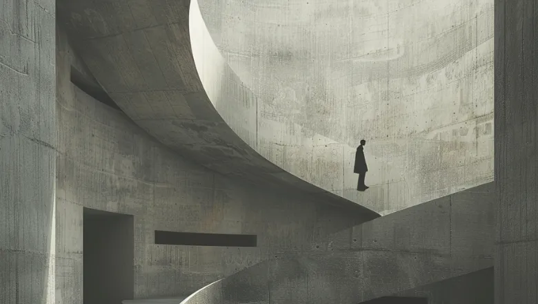 AI generated man on stairs - Undisciplined Spaces