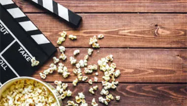 Movie with popcorn