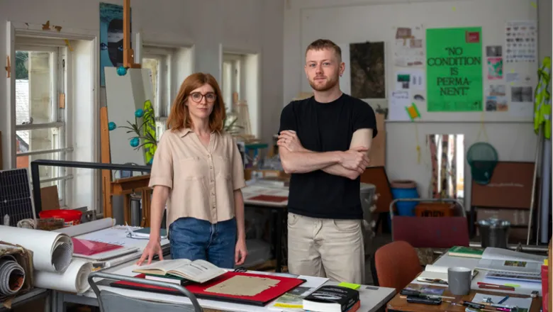 From left to right: Manon Awst and Dylan Huw. Credit: Dewi Tannatt Lloyd