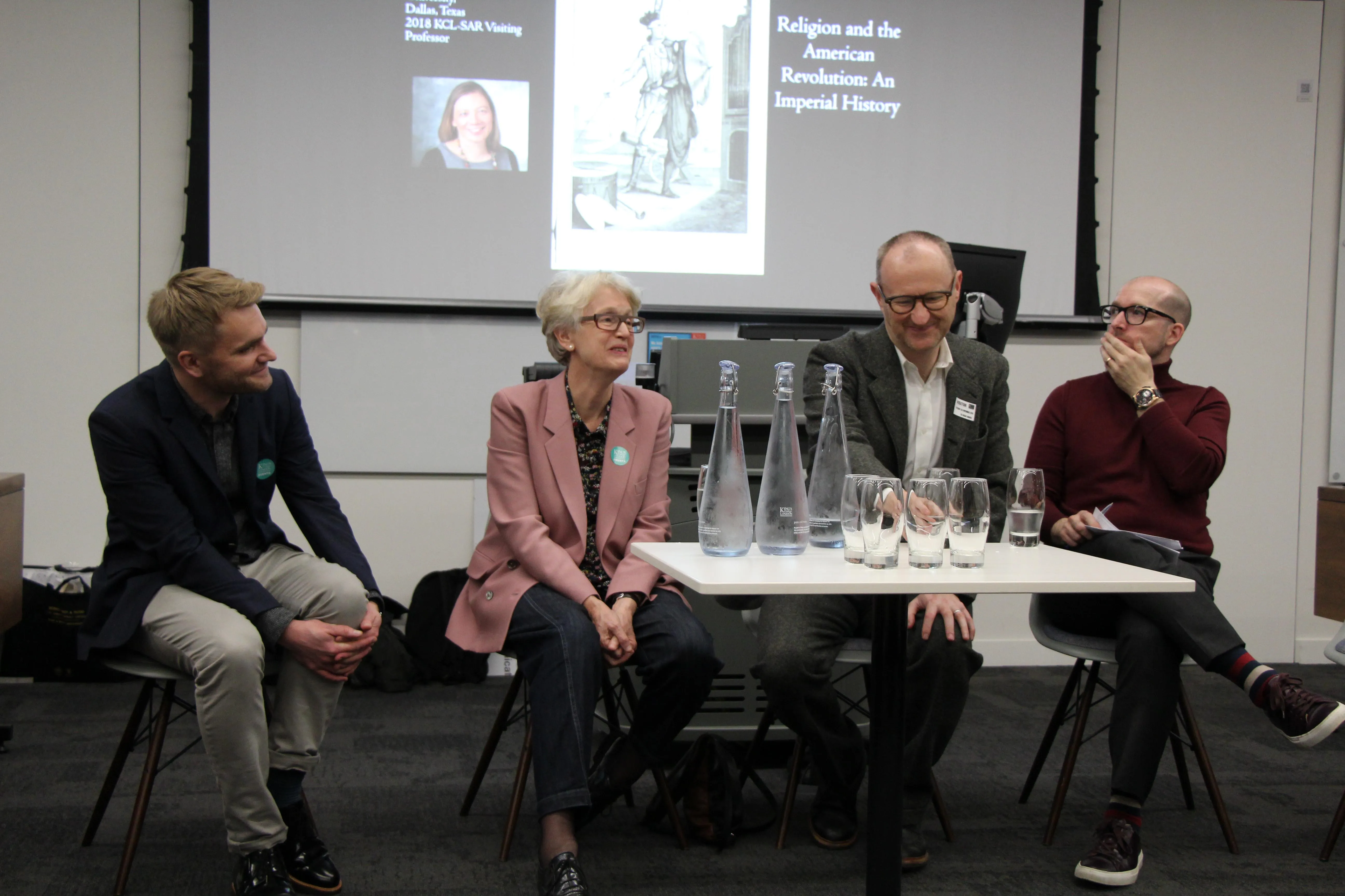 Adam Penford, Barbara Taylor, Mark Gatiss and Mike Brown in conversation on 5 November 2019
