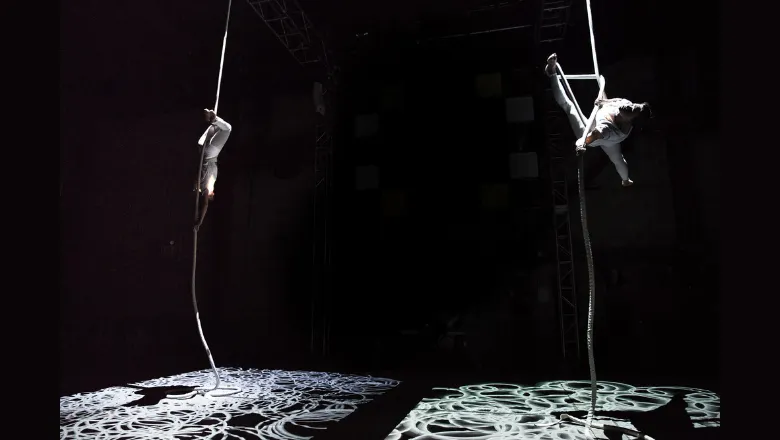 'Threads' (2017) performed at Streb Lab for Action Mechanics, Brooklyn, NY, by Danielle Butler and Lisa Jamhoury