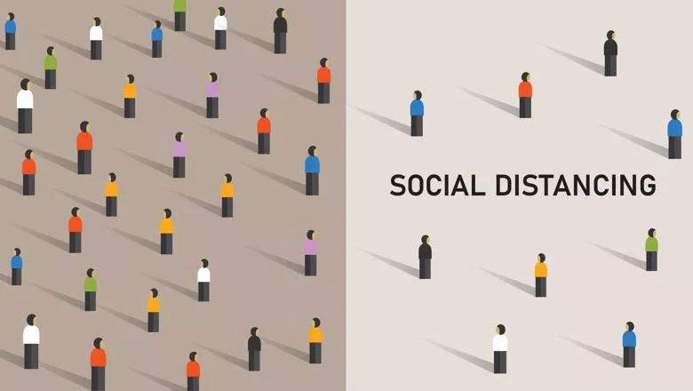 Social distancing infographic