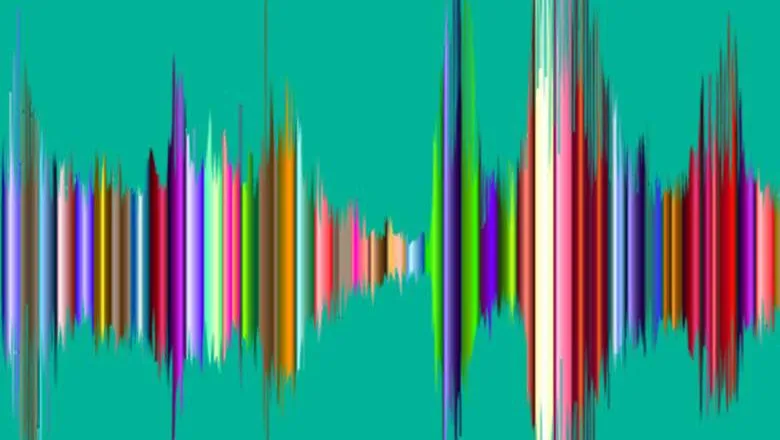 Multi-coloured sound wave