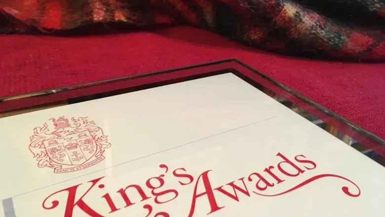 Close up of King's Awards