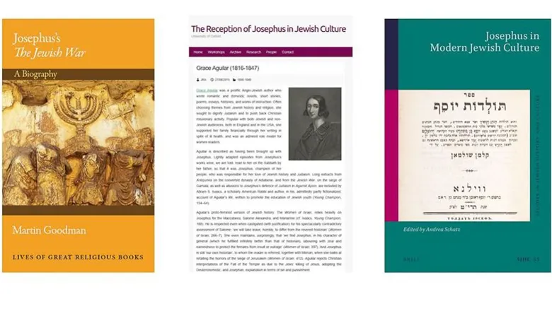 Modern Josephus: book covers and internet page