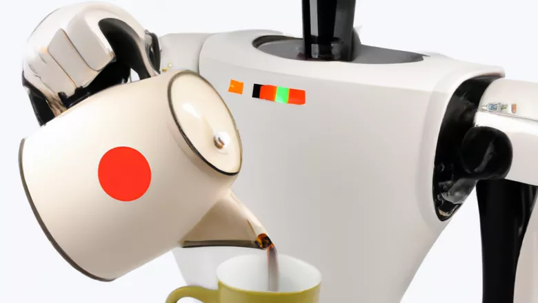 Robot making tea DALLE