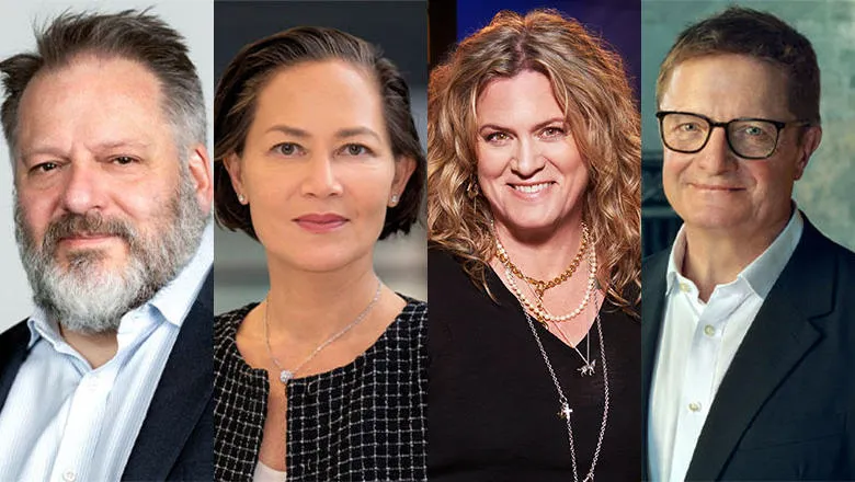 Head shots of Howard Dawber, Tina Lee, Jane Tranter and Alex Beard
