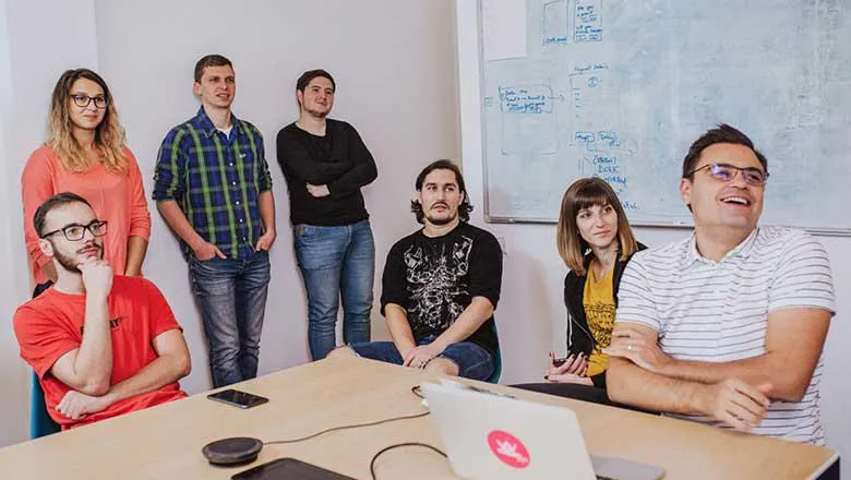 People sitting at a desk