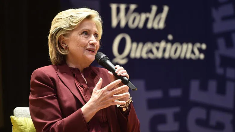 Hillary Rodham Clinton speaking at GIWL's World Questions event