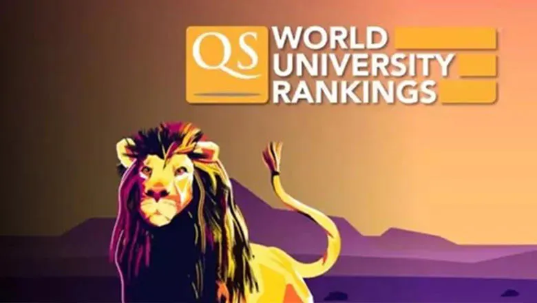 The QS Rankings logo and lion insignia