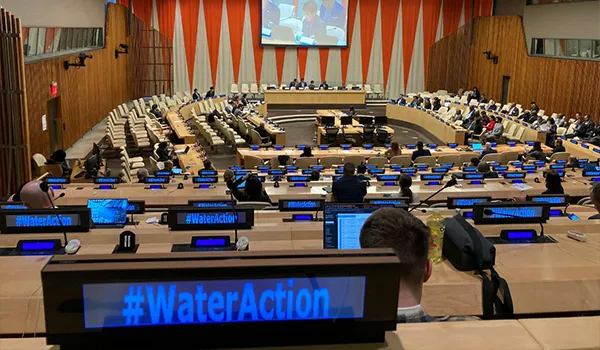 A view from a conference seat for #Water Action.