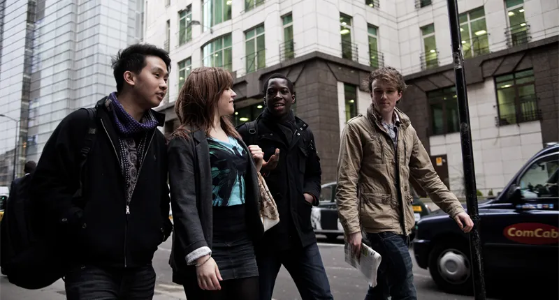 Image of students walking