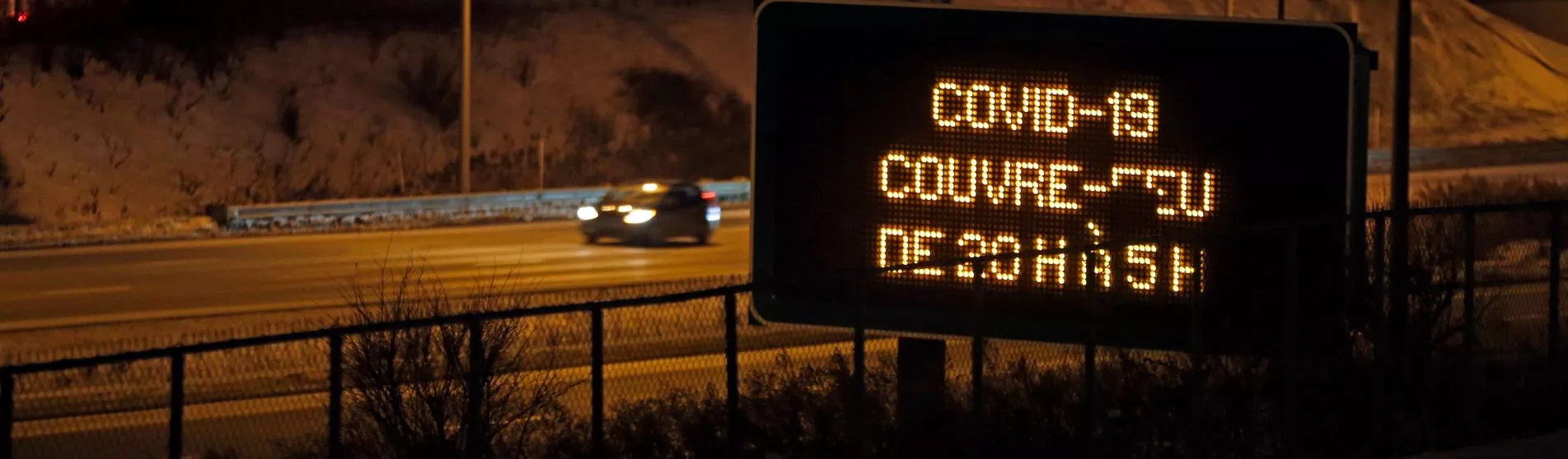 COVID19 curfew sign