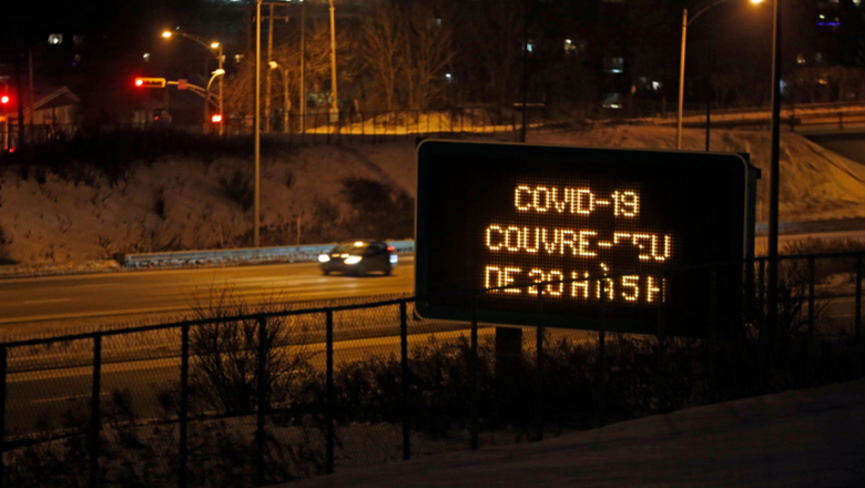 COVID19 curfew sign