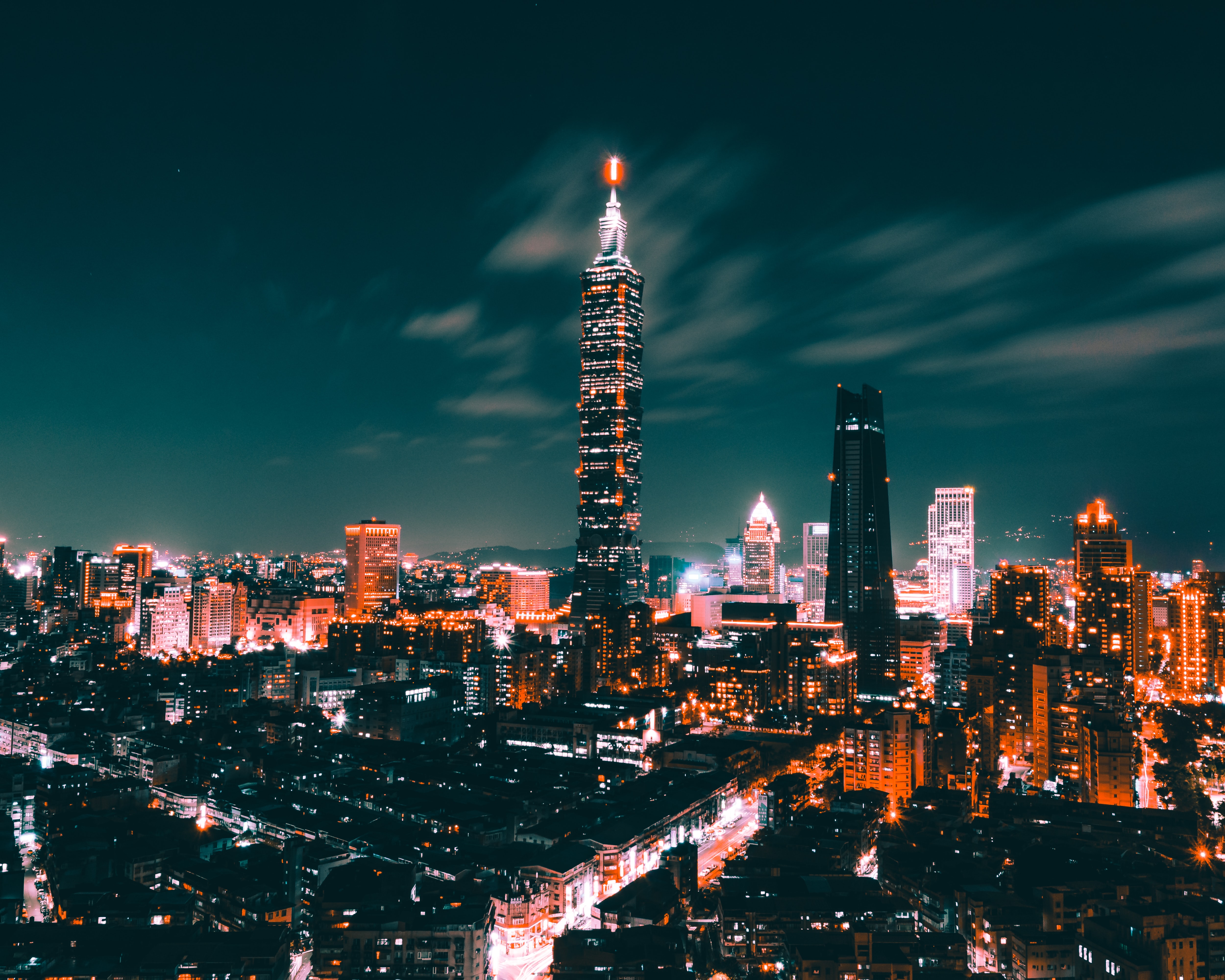 Taiwan skyscape at night