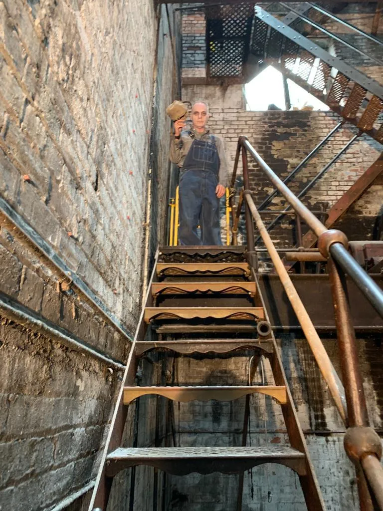 A scene from the production at Leigh Spinners Mill