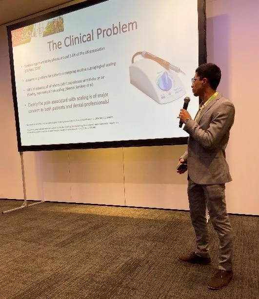 Mr Qasim Mohammedbhai presents at the British Society of Dental Hygienists and Therapists meeting. 