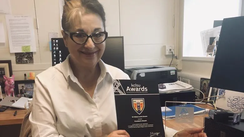 KCLSU Award Dr Helena Lewis-Greene