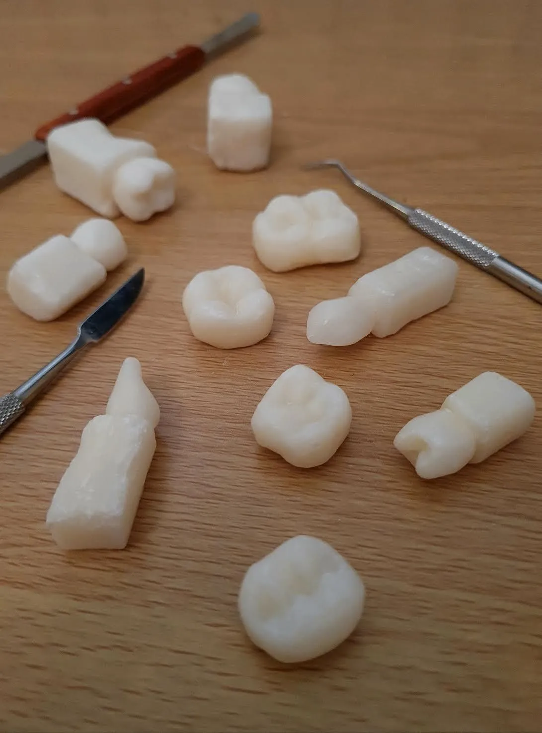Teeth carvings out of soap