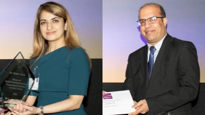 Image of BES Award winners Dr Sadia Niazi and Dr Noushad Rahim