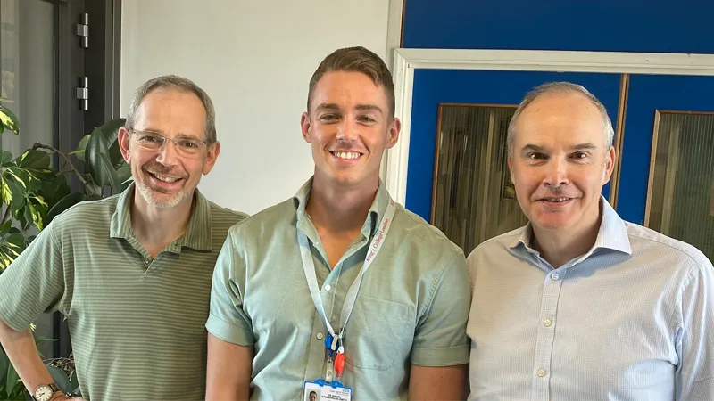 L-R: Professor Jeremy Green, Dr Daniel Stonehouse-Smith, Professor Martyn Cobourne