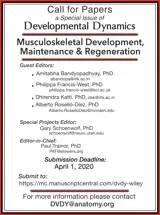 Guest Editor Developmental Dynamics, Special Issue on Musculoskeletal development