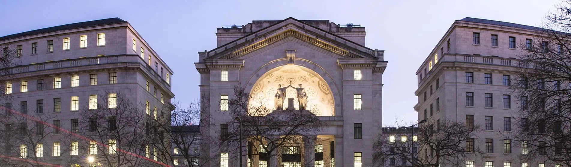 Bush House by night