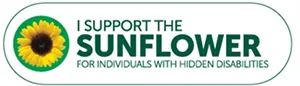 I support the sunflower for individuals with hidden disabilities