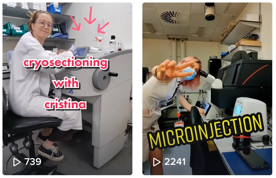 CGTRM TikTok - Cryosectioning with Christina and Microinjection