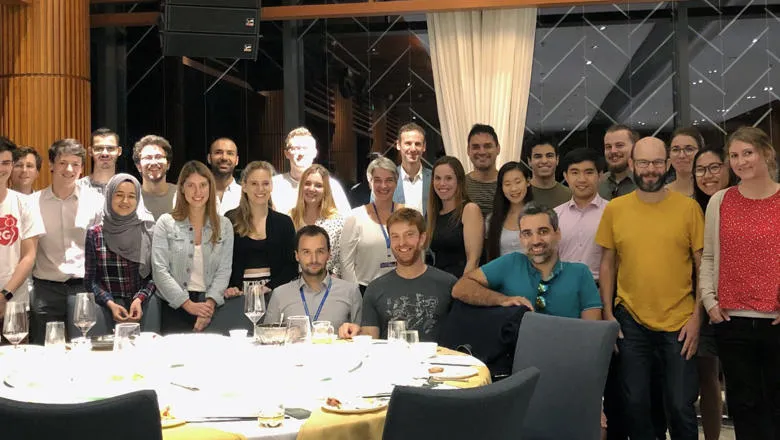 King's School of Biomedical Engineering & Imaging Sciences students at the MICCAI dinner