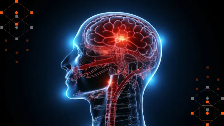 futuristic ai generated image of the human brain