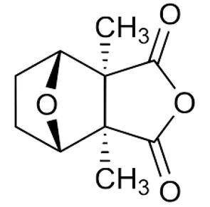 Molecular structure of cantharidin