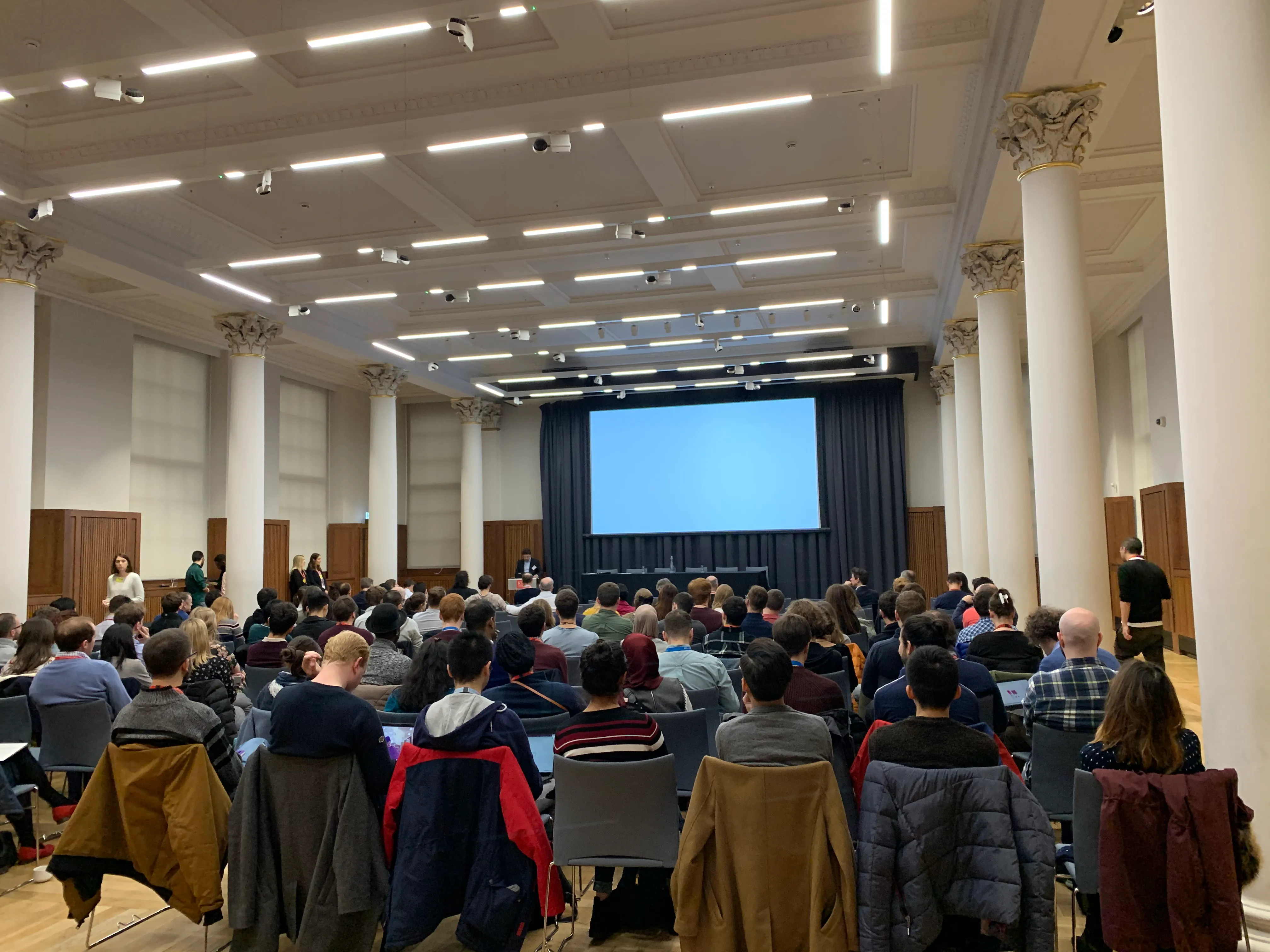 Attendees of the 2019 Postgraduate Research Symposium at The Great Hall, Strand Campus