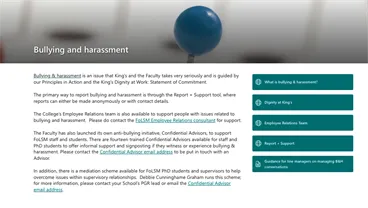 Bullying and harassment