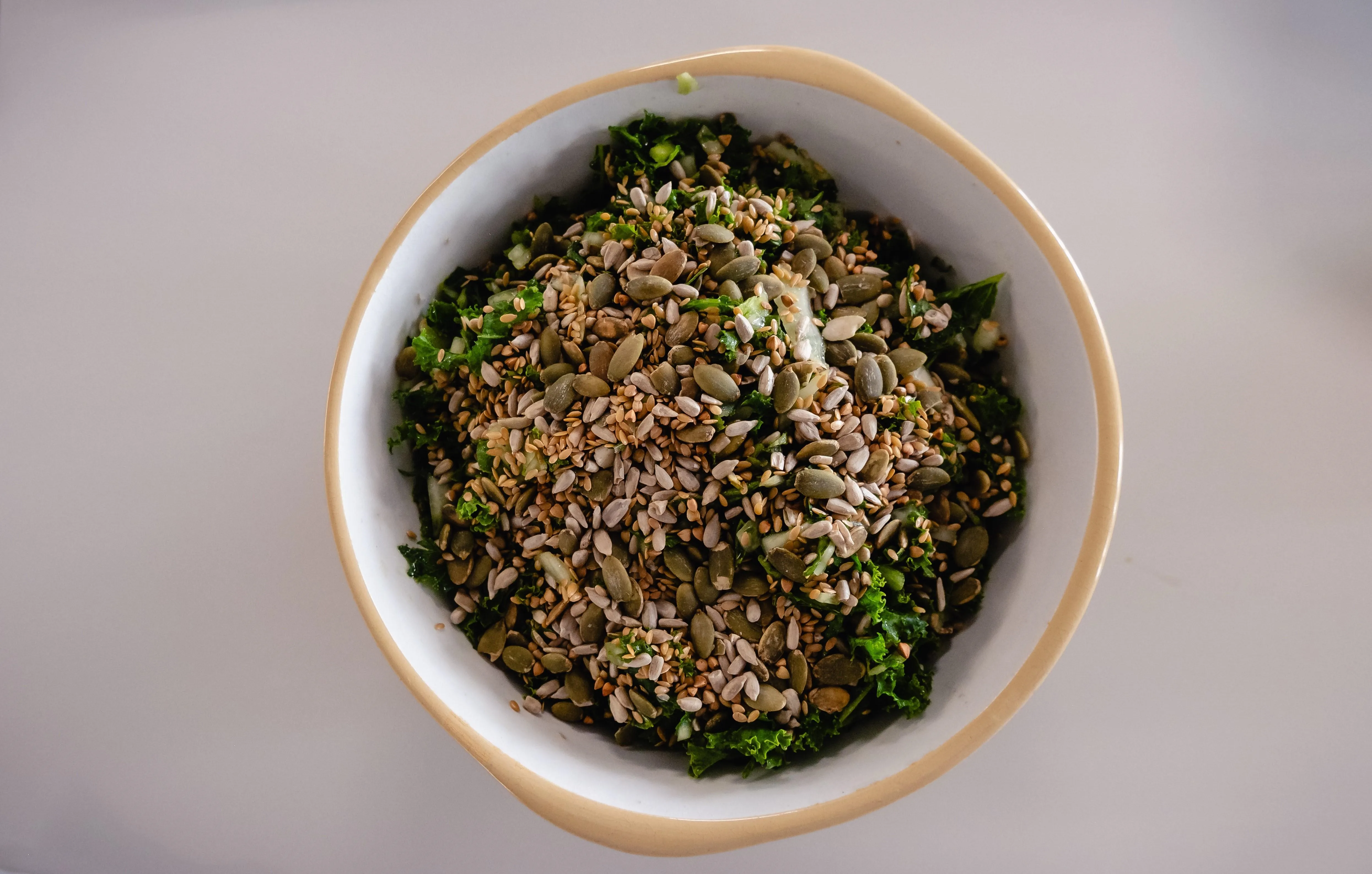 Kale, Leeks and toasted grain salad