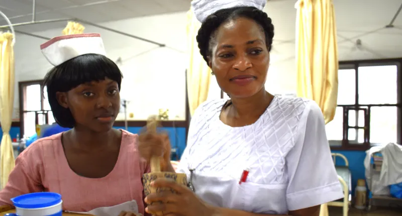 Nurses on stroke ward Connaught Hospital