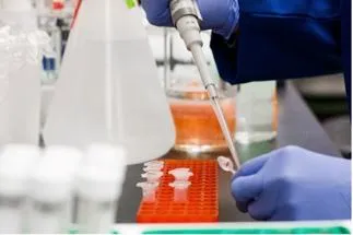 pipette test tube sample
