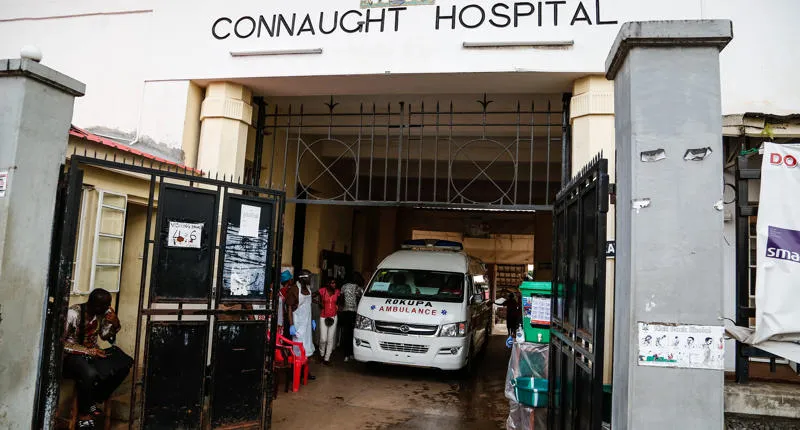 Ambulance at Connaught Hospital Sierra Leone