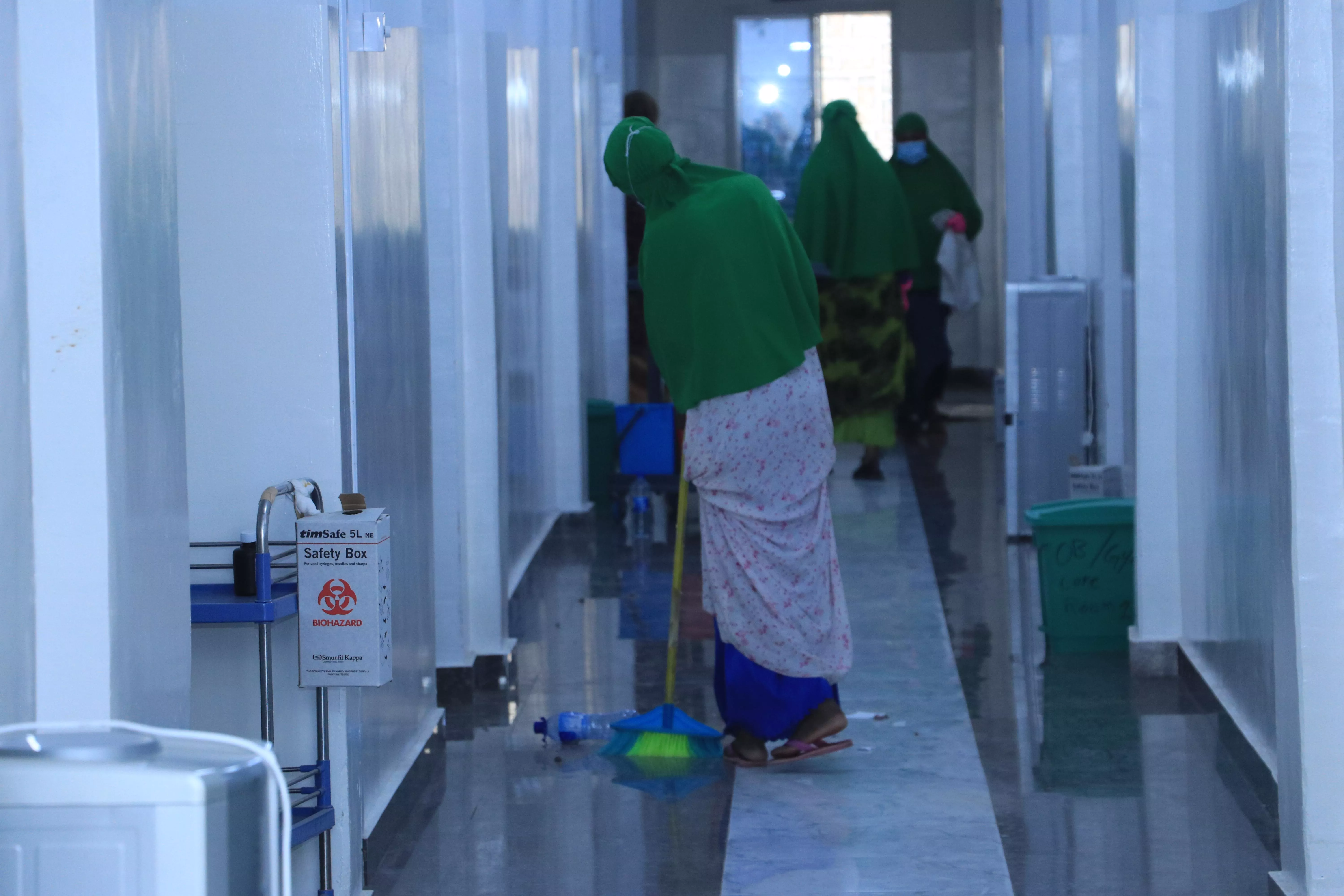 Cleaning staff at hospital in Somaliland
