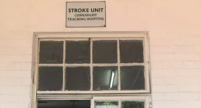 Connaught Hospital Stroke Unit sign