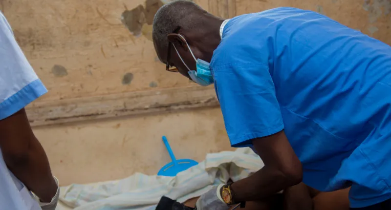 health worker and patient DRC