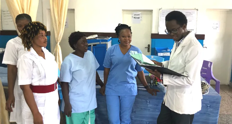 Healthworkers on Stroke unit ward Sierra leone