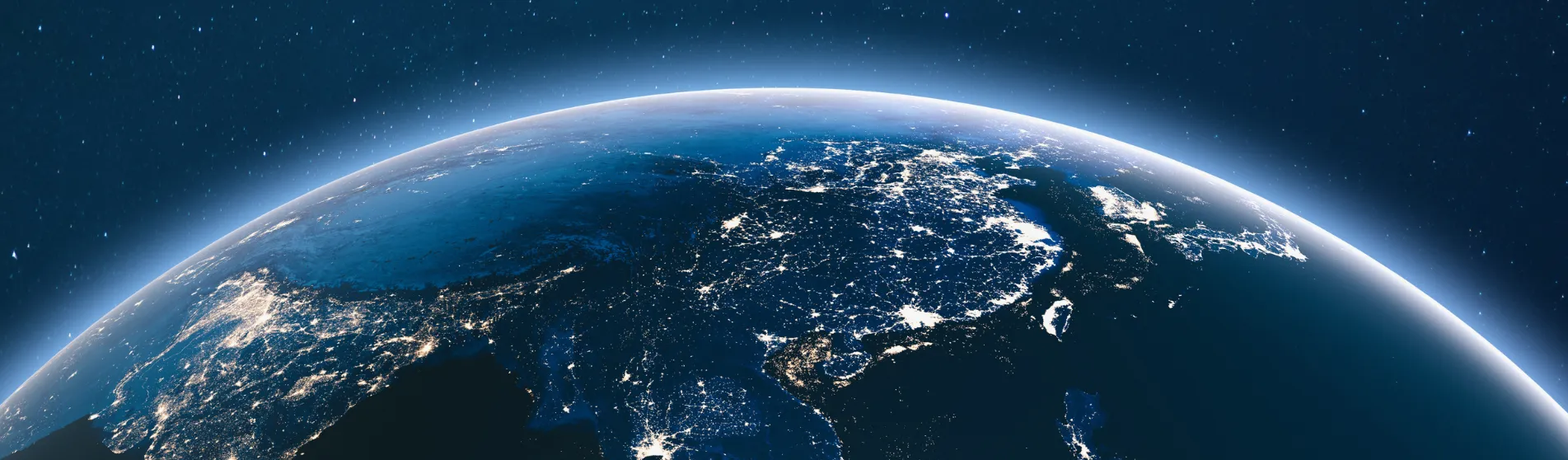 earth globe in space hero