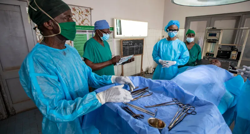 Simulation of the WHO surgical checklist operating theatre DRC