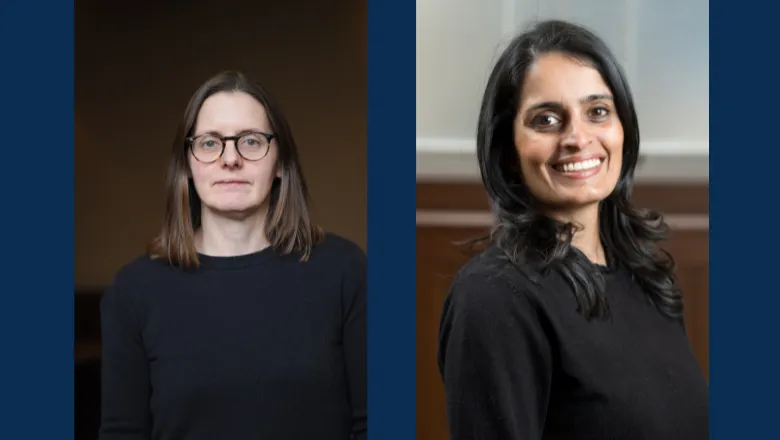 Side by side headshots of Professors Aileen King and Manasi Nandi