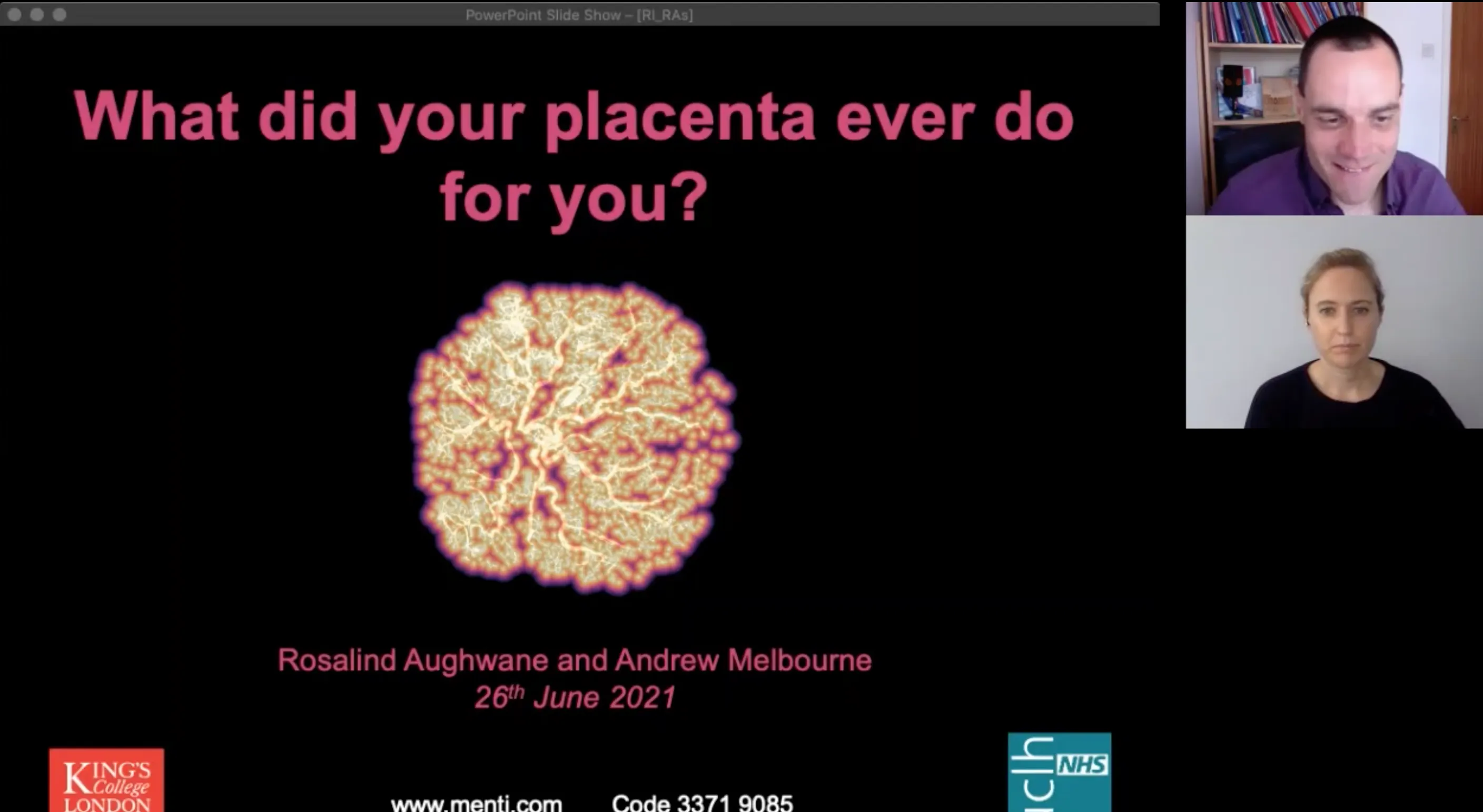 Dr Andrew Melbourne, Dr Rosalind Aughwane: What did your placenta ever do for you?