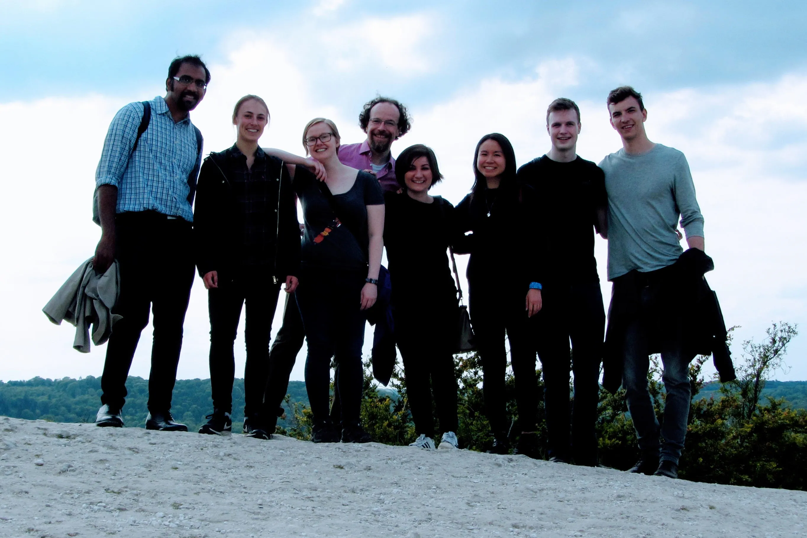 Dr Fruhwirth (centre) and his team.