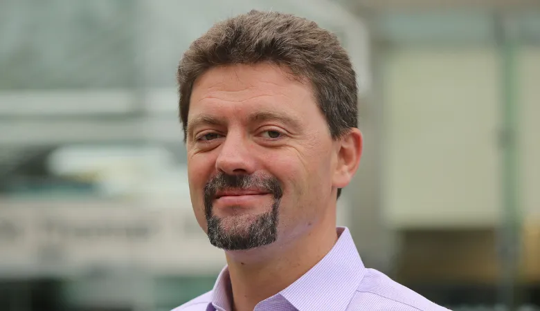 Professor Seb Ourselin outside St Thomas' Hospital