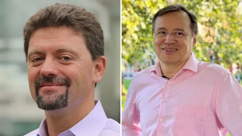 Image of Professor Sebastien Ourselin (left) and Professor Josip Car (right)